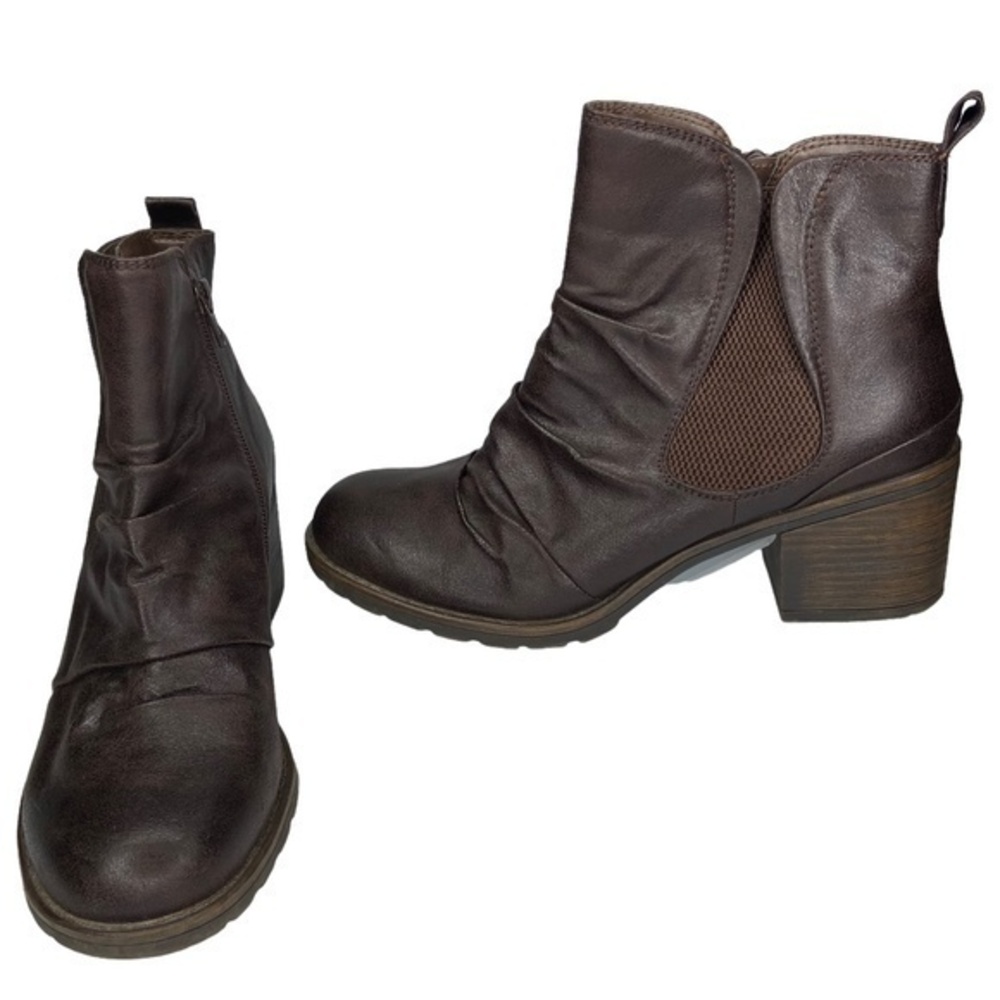 Baretraps Drennan Boots Brown Chunky Heel Ankle Booties